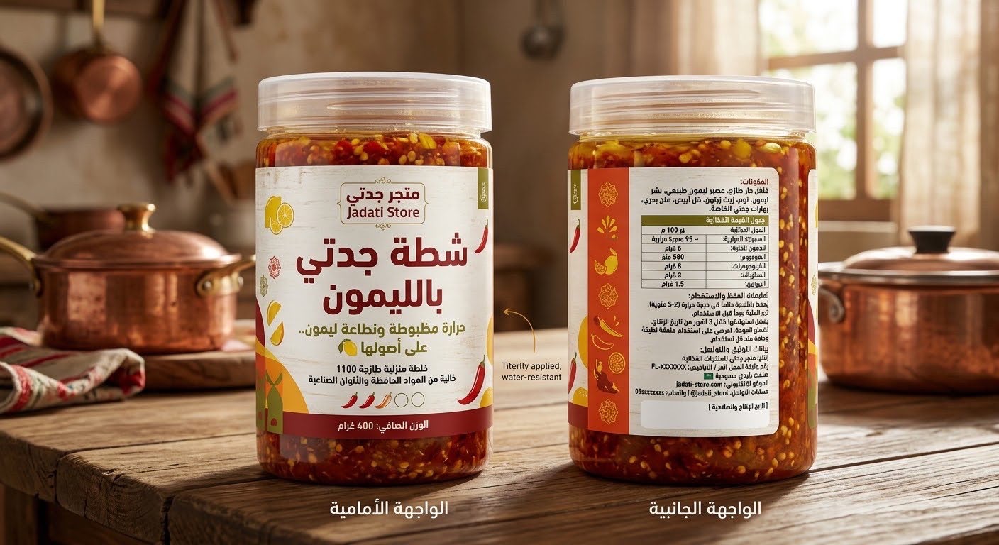 عبوة شطة جدتي بالليمون